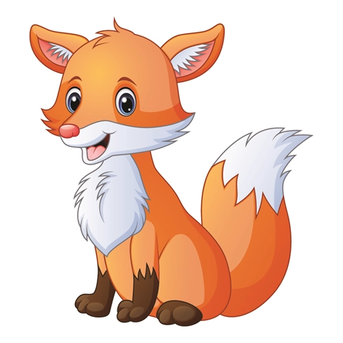 Jungle Safari Fox Transparent Sticker